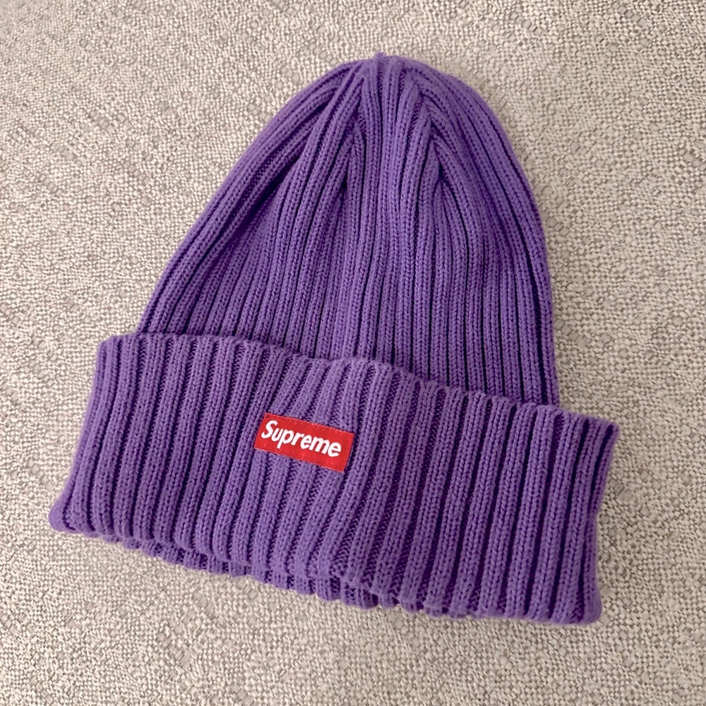 Supreme Overdyed Ribbed Beanie (Purple) AUTHENTIC Limited Edition